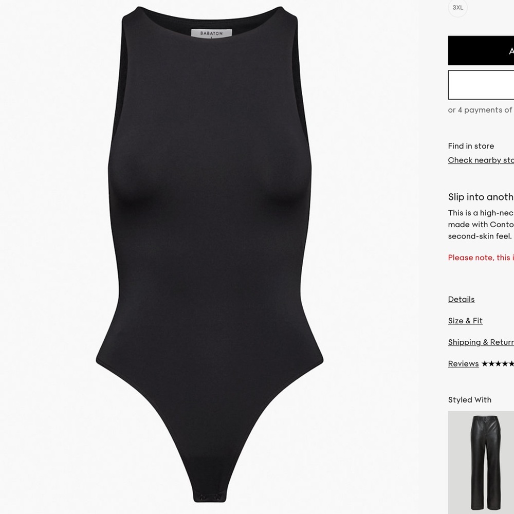 Aritzia Babaton 90’s contour bodysuit